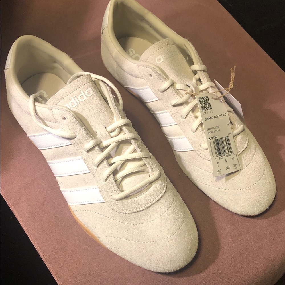 Adidas Womens Gran Court Lo suede sneakers NEW 9.5